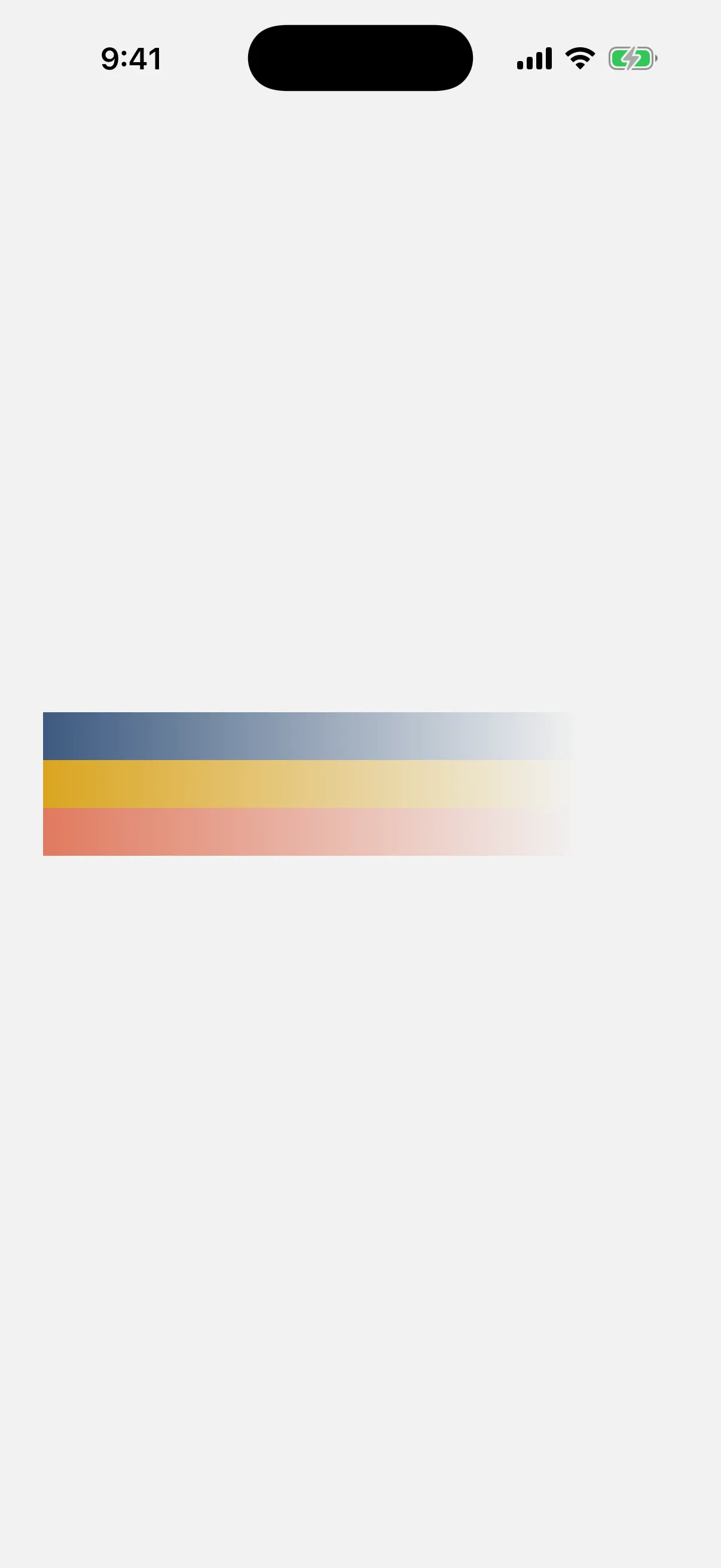 Three color bands fading out from left to right