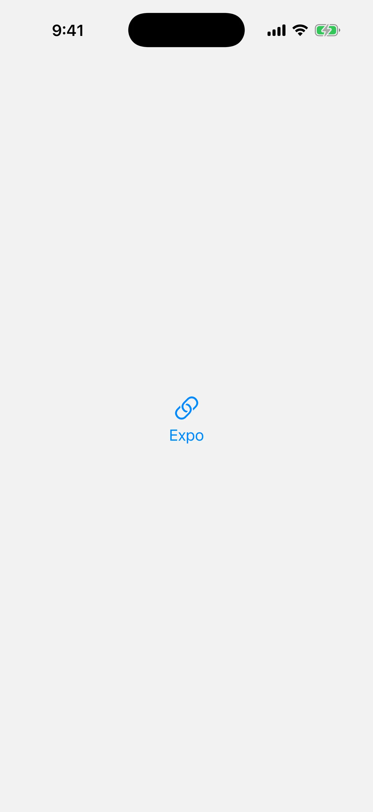 A link SF Symbol above the text Expo, both tinted blue