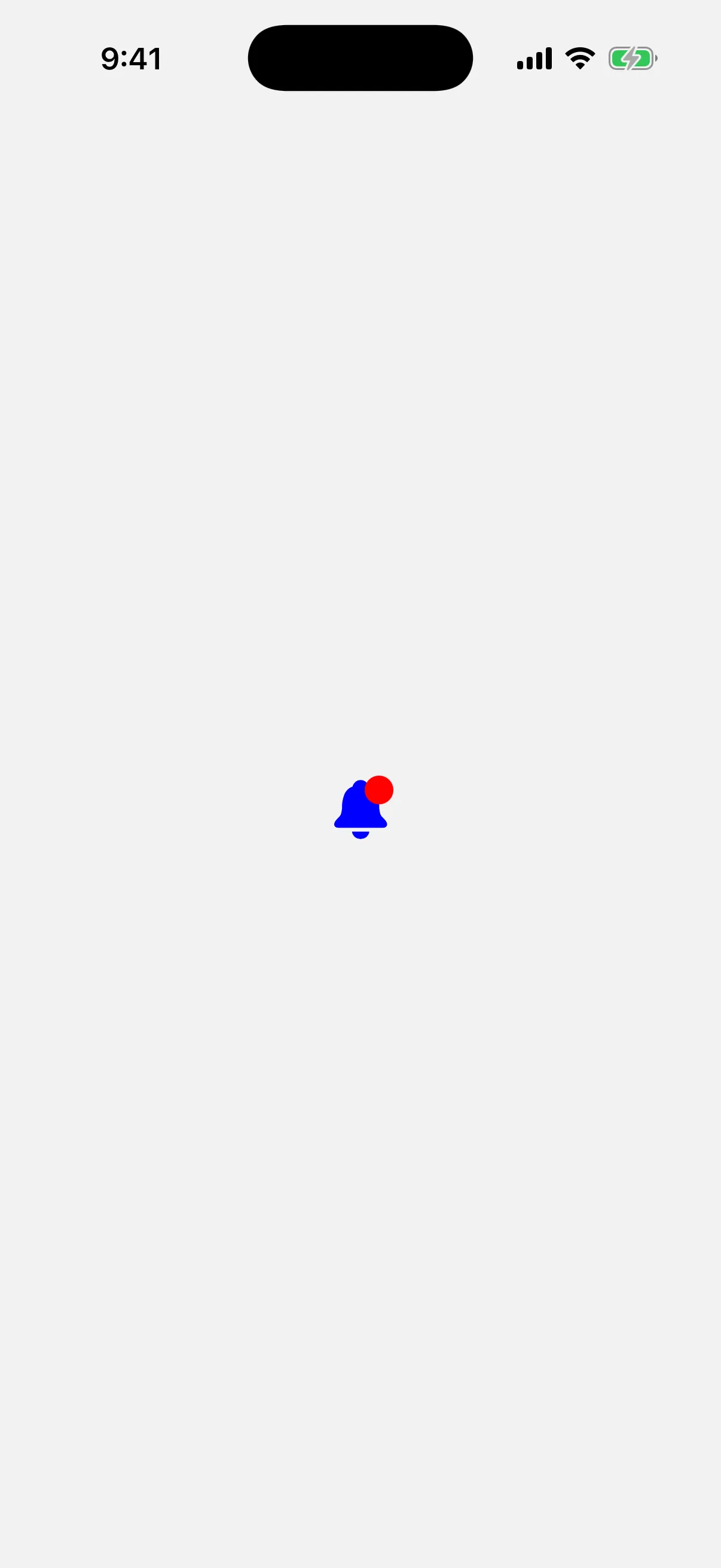 A blue bell icon with a small red dot at its top trailing corner